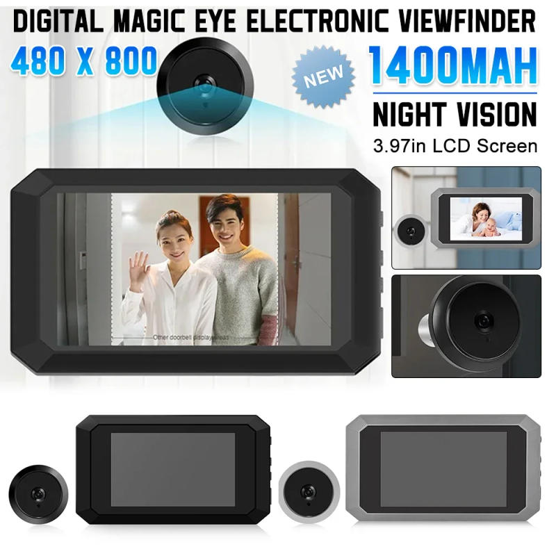 Description Picture 4 of itemMagic Eye Electronic Viewfinder Night Vision 3.97in LCD Screen Video Digital Door Viewer 1080P Camera 1400mAh Entry HomeSecurity