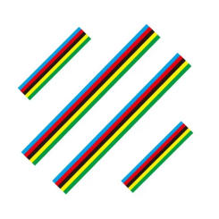 Champion Rainbow Stripes Stickers for Road MTB Bike Frame Bicycle Accessories