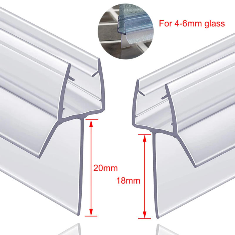 Description Picture 6 of itemShower Screen Seal Strip PVC Door Bath Shower Seal Strips for 4-6mm Glass 18mm 20mm Gap Glue-free Waterproof Weatherstrip #50
