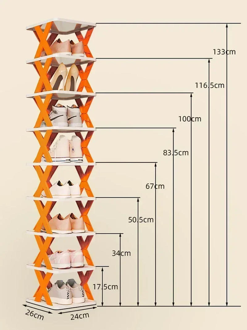 Description Picture 4 of itemNew Shoes Racks Storage Organizer Detachable Shoe Racks Saves Family Household Rack Multi Layer Simple Shoes Shelf Color Cabinet
