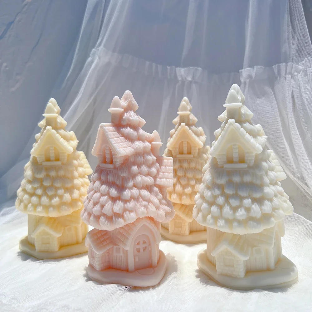 Description Picture 5 of itemChristmas Grand Spruce Lodge Silicone Candle Mold Christmas Tree Silicone Mold Dinner Soy Wax Silicone Mould Christmas Decor