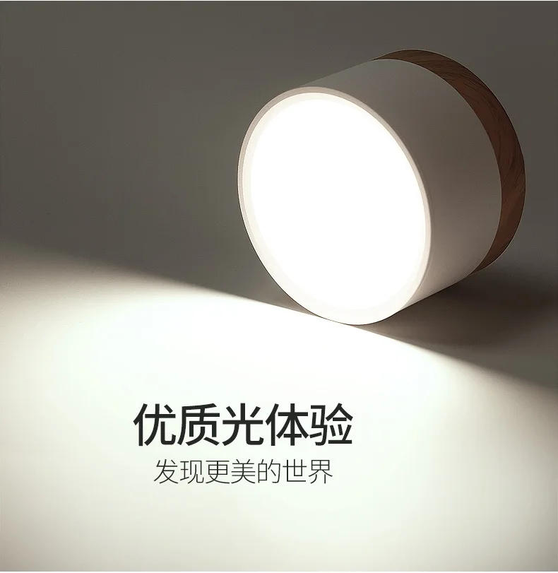 Description Picture 4 of itemLED Downlight Ceiling Light 5/9/12W Nordic Wood Modern Led Surface Mounted Ceiling Light Spotlight Interior Decoration Light