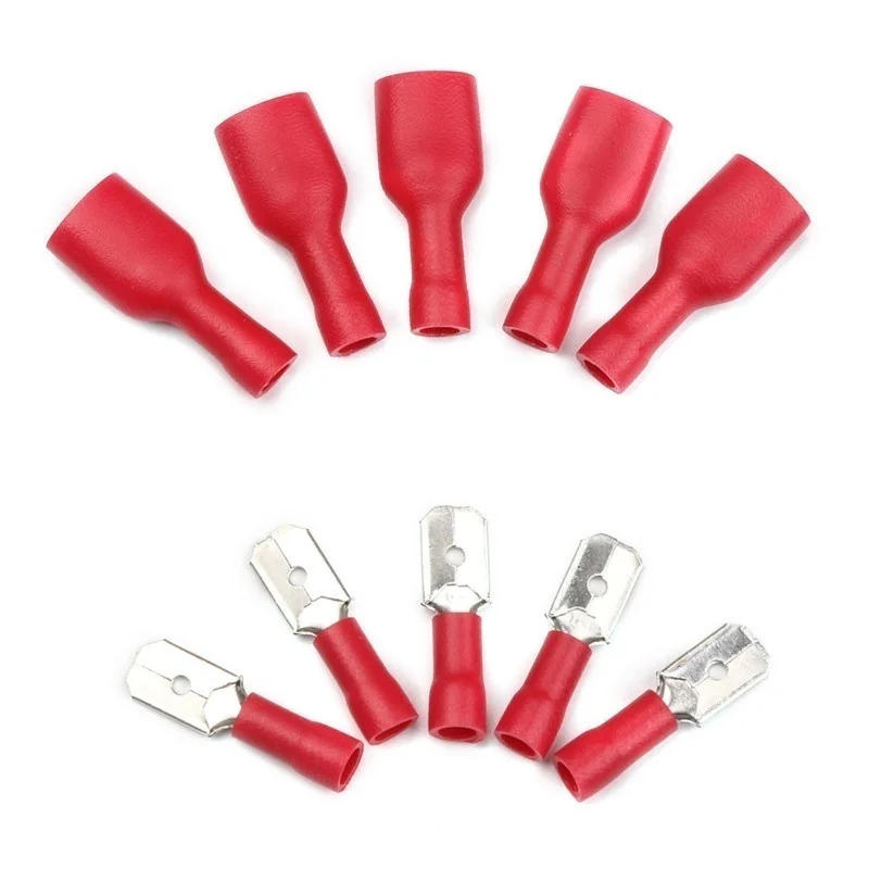Description Picture 4 of item100PCS Insulated Female&Male Crimp Wire Connector Electrical Wiring Cable Plug Spade Terminals Assorted Splice Kit 22-14AWG