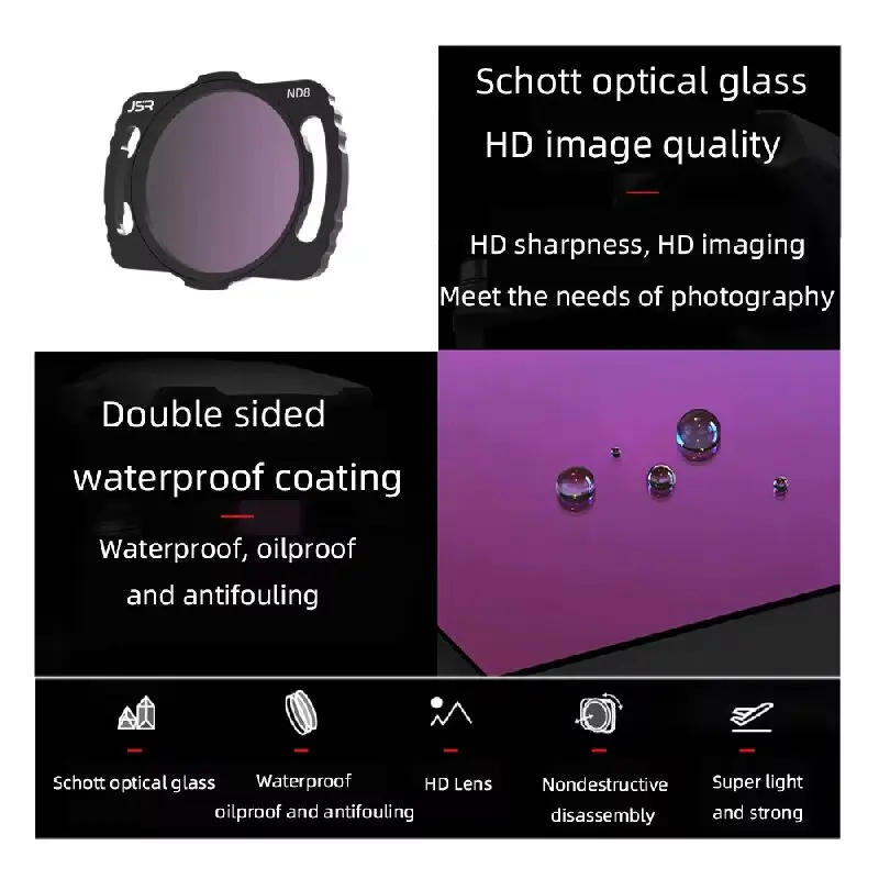 Description Picture 5 of itemCamera Lens Filter for DJI O3 Air Uint / Avata ND Filter Set UV CPL ND/NDPL 8/16/32/64 NIGHT STAR Filter Kit Drone Accessories