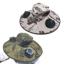 Outdoor Sun Hat Bucket Fishing Hat Summer Wide Brimmed Sun Hat Outdoor Fishing Hat Adjustable Visor Fisherman Hat Chargeable Cap