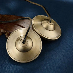 Nepal Bass Tinkle Bell Handmade Cymbals Tingsha Bells with Bag Meditation Tools Buddhist Supplies Tantric Orff Instruments Gifts
