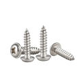 200Pcs M3 PWA 304 Stainless Steel Cross Recessed Round Head Self-tapping Screws with Pad