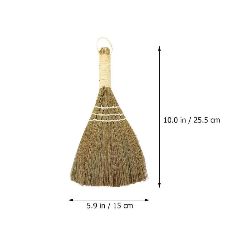 Description Picture 2 of itemOutdoor Broom Palm Broom Small Natural Whisk Broom Retro Vietnamese Sweeping Broom Desk Cleaning Brush Courtyard Garage Lobby