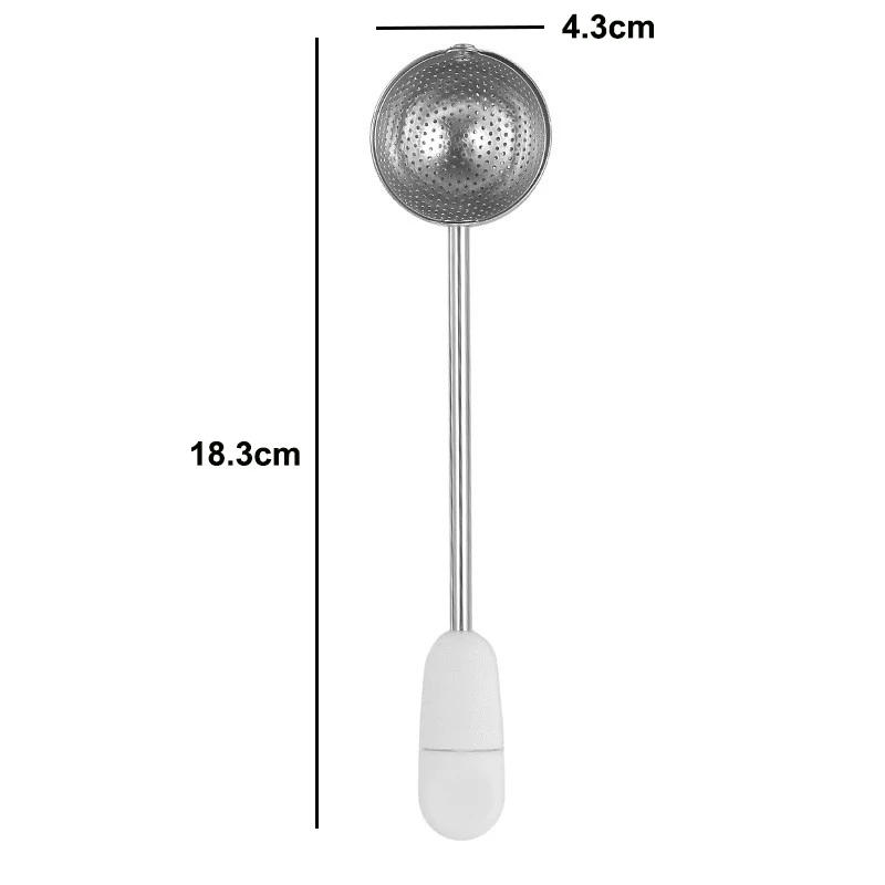 Description Picture 6 of itemRotatable Stainless Steel Tea Infuser Teapot Spice Tea Strainer for Loose TeaFine Mesh Reusable Tea Filter Teaware Accessories