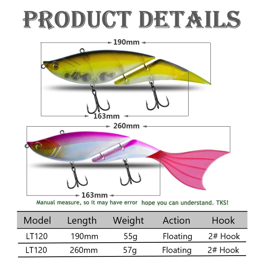 Description Picture 5 of itemFishing lure 2023 Swimbaits Japan lure bigbait ELEMENTS Da Vinci Multi-section Fish Hard Bait Sea Fishing Floating Wobblers