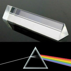 25x25x80mm Triangular Prism K9 Optical Prisms Glass Physics Teaching Refracted Light Spectrum Rainbow Children Students Present