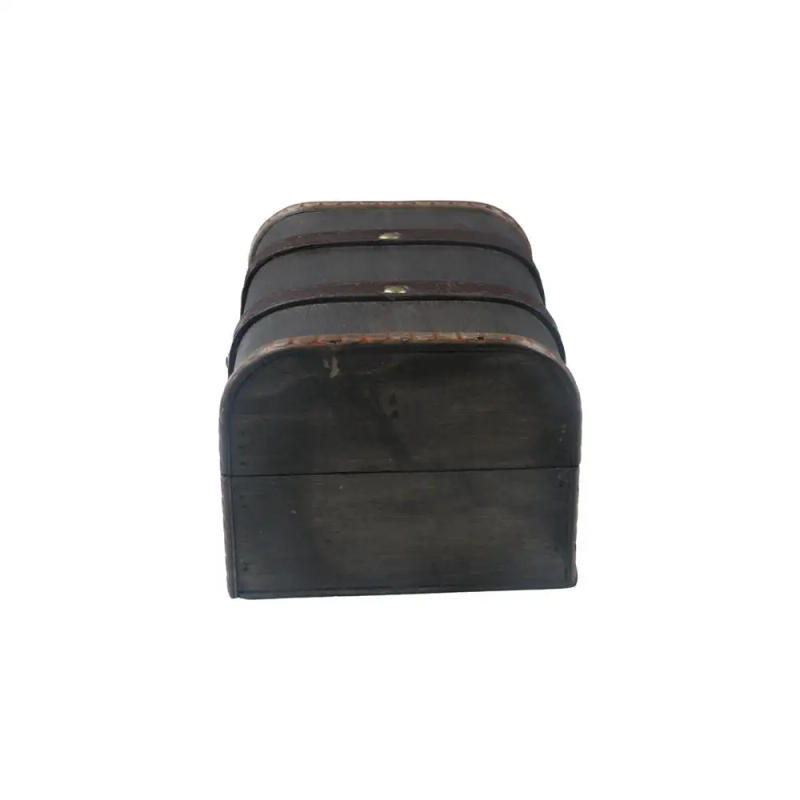 Description Picture 4 of itemStorage Case Wooden Retro Treasure Chest Antique Practical Jewelry Organizer Box With Buckle Lock Storage Box Props