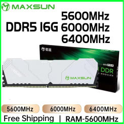 MAXSUN DDR5 Memoria RAM 5600MHz 6000MHz 6400MHZ 16GB Desktop Memory DDR5 RAMs Computador Component Desktop PC Heatsink