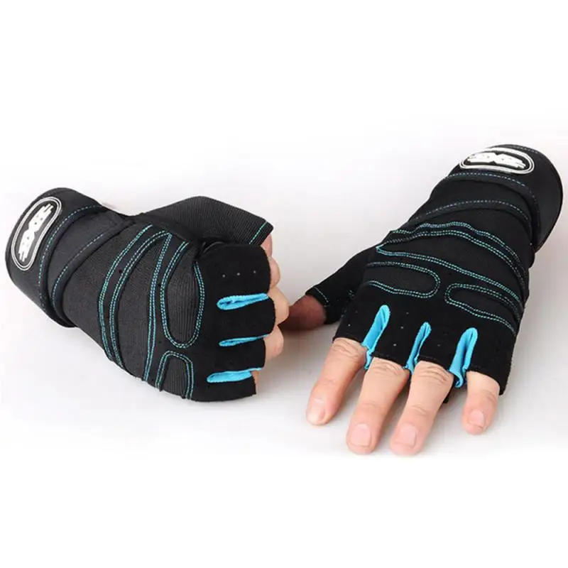Description Picture 6 of itemGym Fitness Heavyweight Training Gloves Men Women Body Building Half Finger Non-Slip Gloves Wrist Support Weightlifting Sports