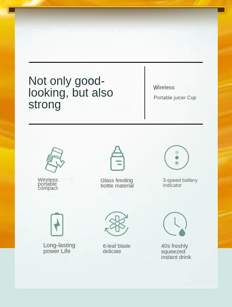 Description Picture 3 of itemBELIBUY portable kitchen blender, juicer, orange juice machine, large capacity milk and fruit juicer Mixer machine blender cup