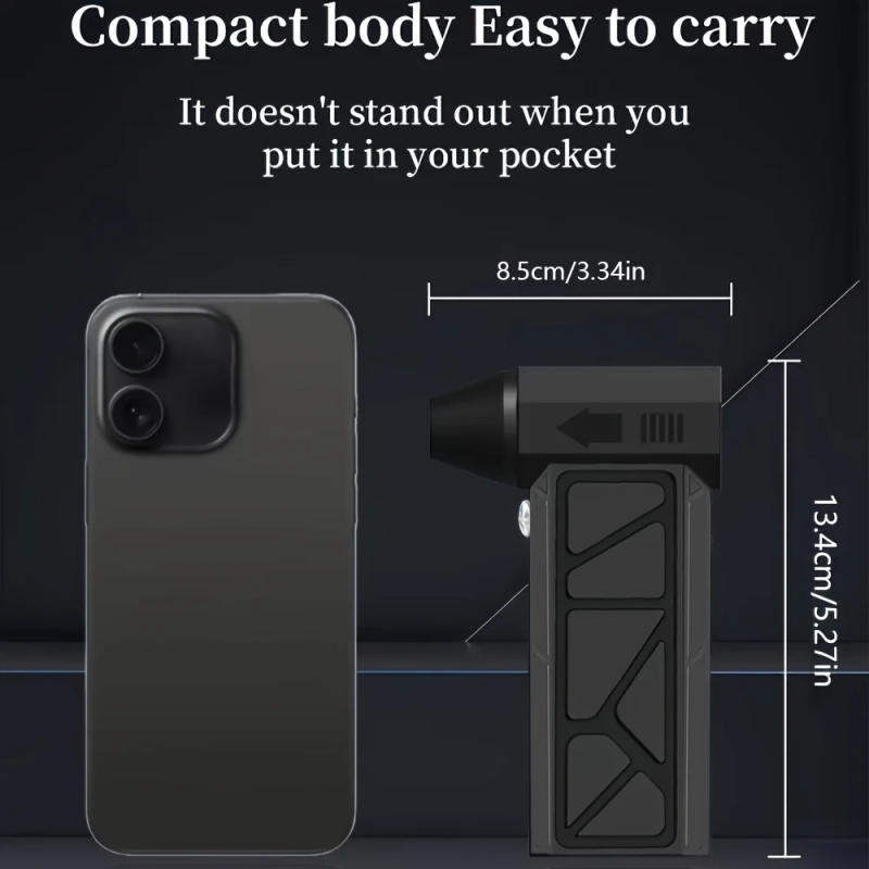 Description Picture 4 of itemHigh-speed Hair Dryer Turbo Violent Fan Vacuum Cleaner Rechargeable Model, Daily Handheld Fan for Travel, Beach and Outdoor Use