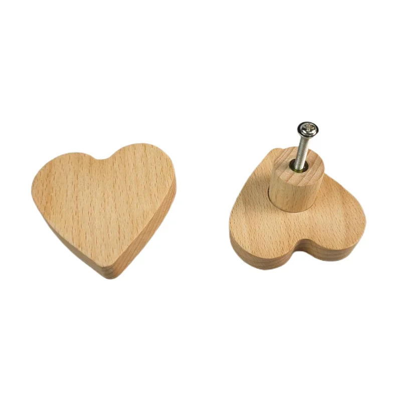 Description Picture 2 of itemBeautiful Wooden Heart Shape Handles for Wardrobes and Cabinets Children Room Cupboards Door Pulls Decoration Furniture Hardware