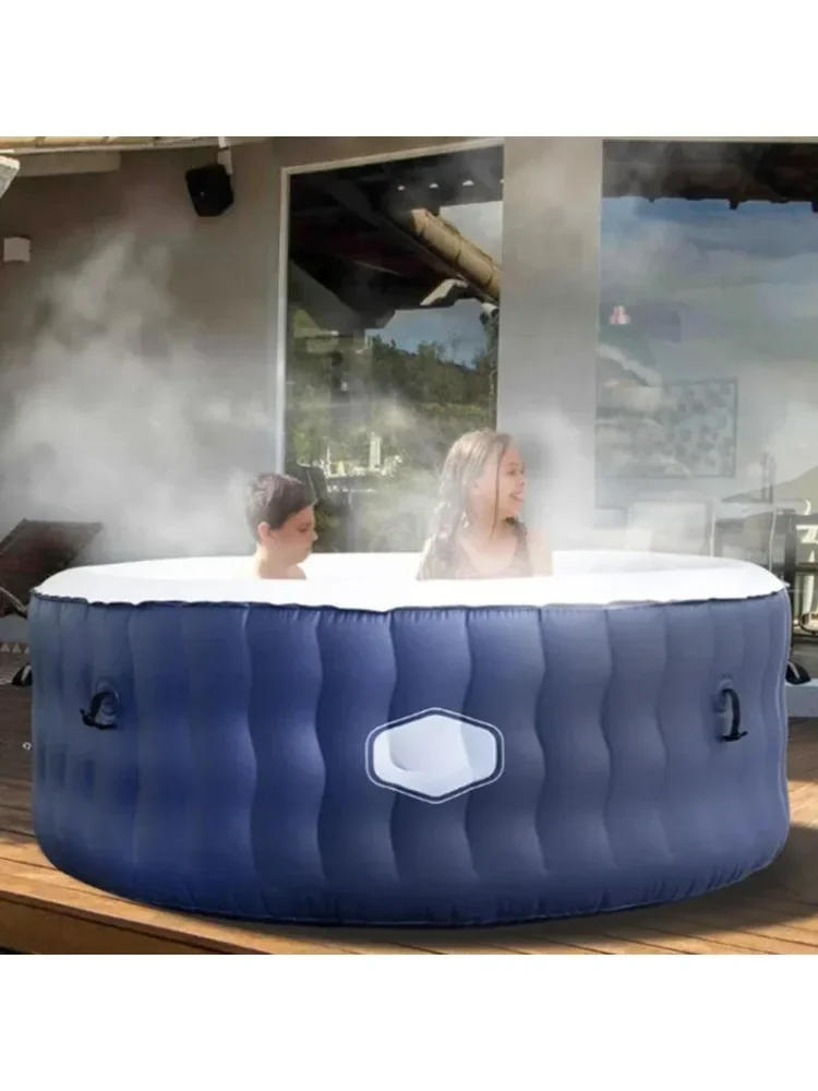 Description Picture 5 of itemRound Hydromassage Bath Household Bathtubs Whirlpool Inflatable Folding Adult Portable Bathtub Whirlpool Massage Bathtub