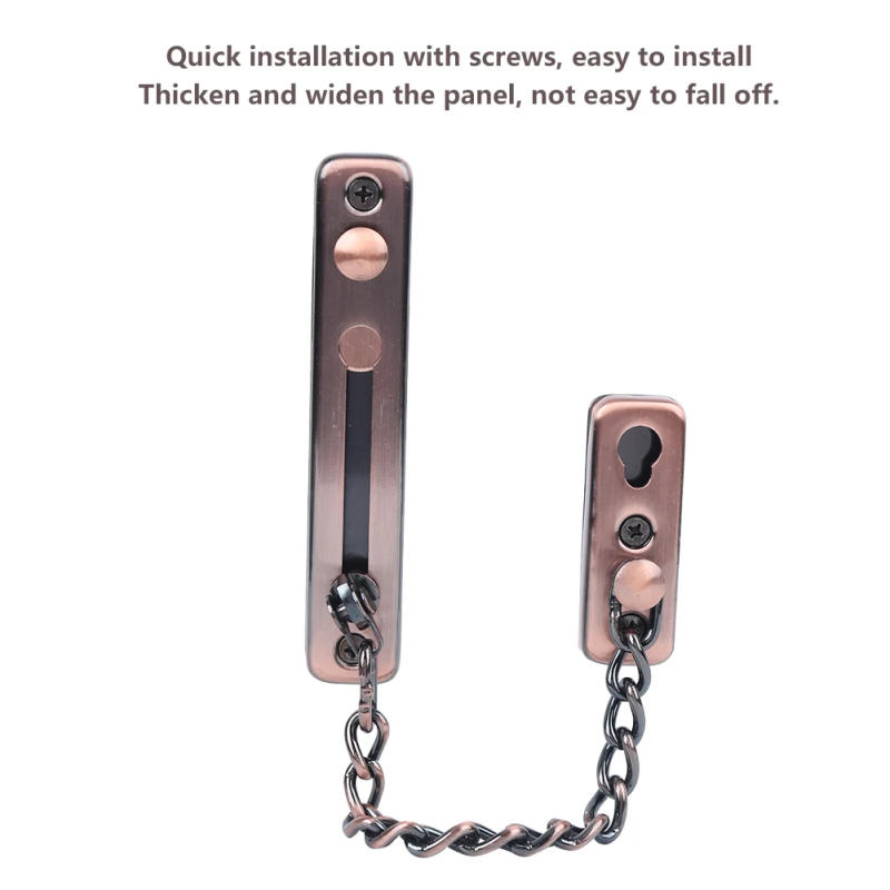 Description Picture 5 of itemDoor Chain Lock Stainless Steel Chain Lock Stainless Steel Safety Guard Anti-Theft Chain Lock Security Door Chain for Home Hotel
