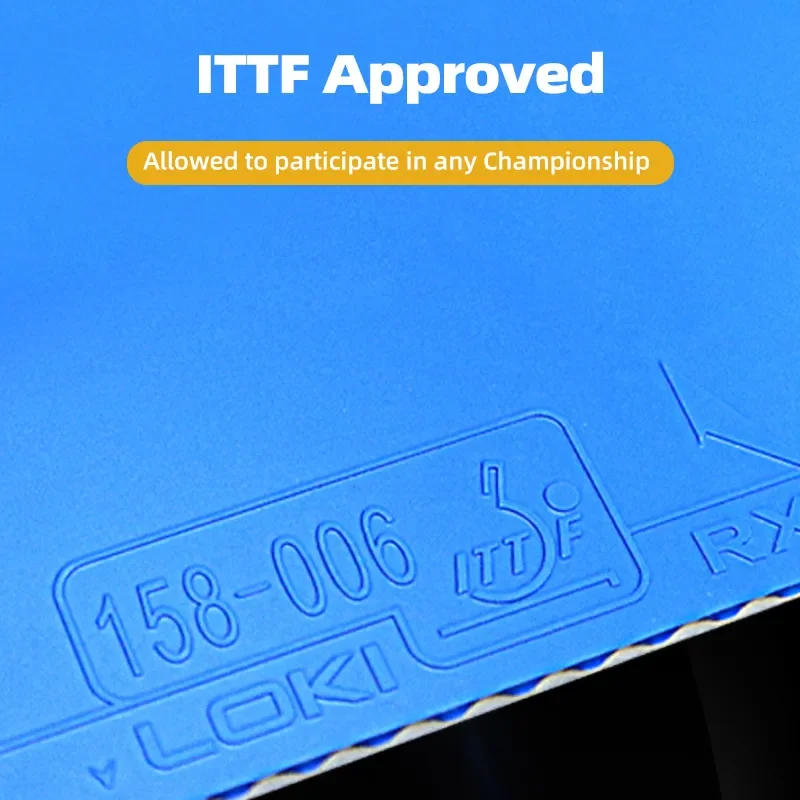 Description Picture 4 of itemOriginal LOKI RXTON 3 Blue Pink Table Tennis Rubber Pimples-in Tacky Ping Pong Rubber with Powerful Elastic Sponge