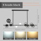 8 lights Black