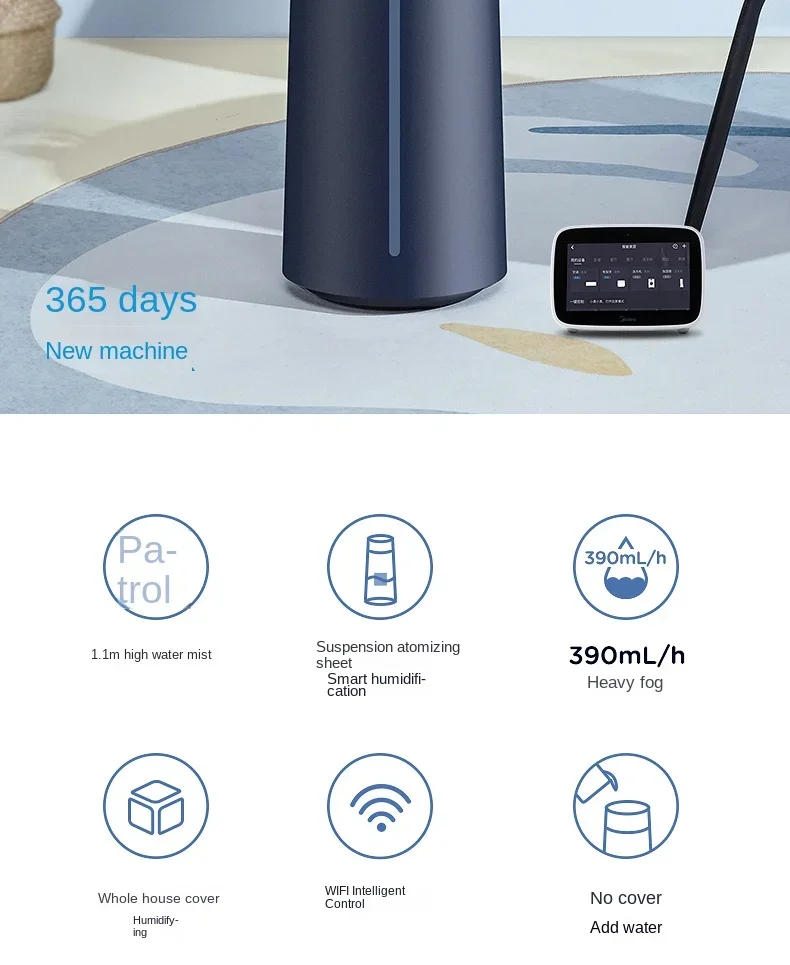 Description Picture 3 of itemHumidifier Bedroom Atomizing Air Mister All-in-One Sprayer Humidifying Sprayer Mist Sprayer Air Humidifier Household Appliances