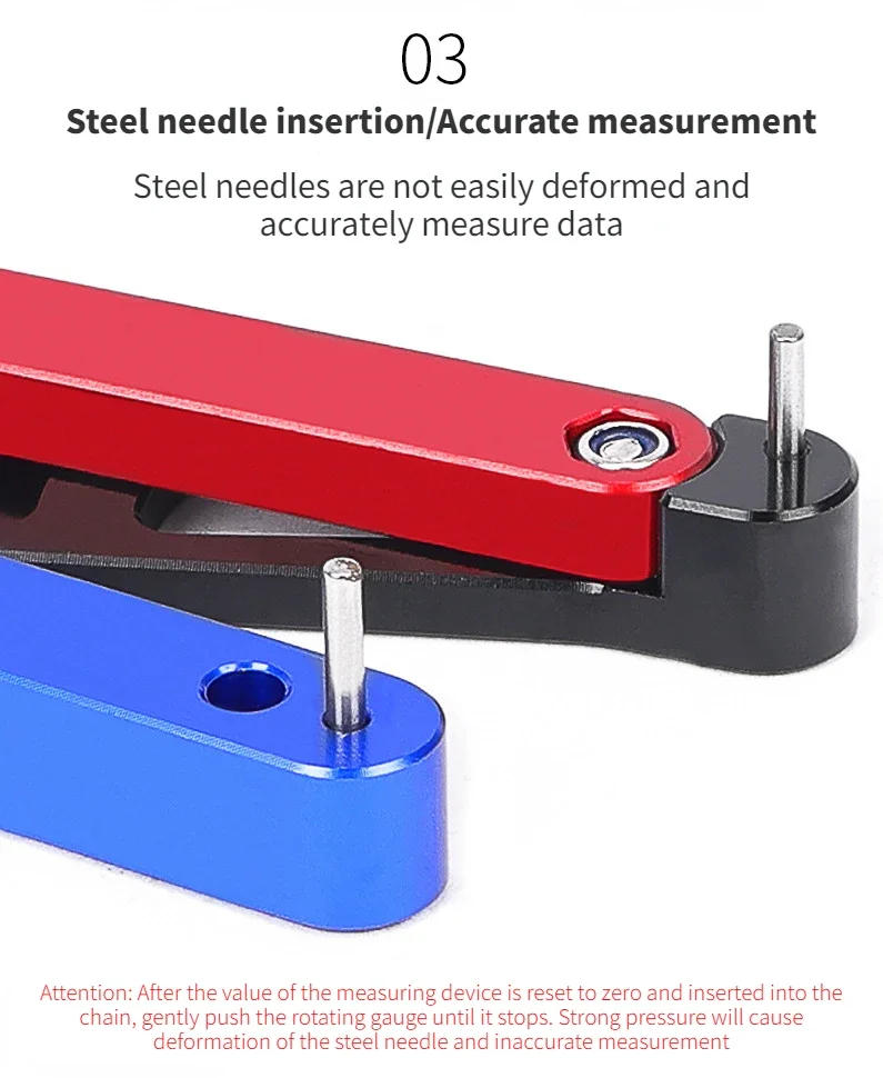 Description Picture 6 of itemMTB Bicycle Chain Wear Indicator Measurer Links Checker Aluminum Alloy Road Bike Repair Accurate Tools