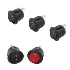 2/5/10Pcs KCD1-105 20 mm Diameter Round Rocker Switch AC 250V/6A 125V/10A Round Boat Rocker Power Push Button Switch Red Black