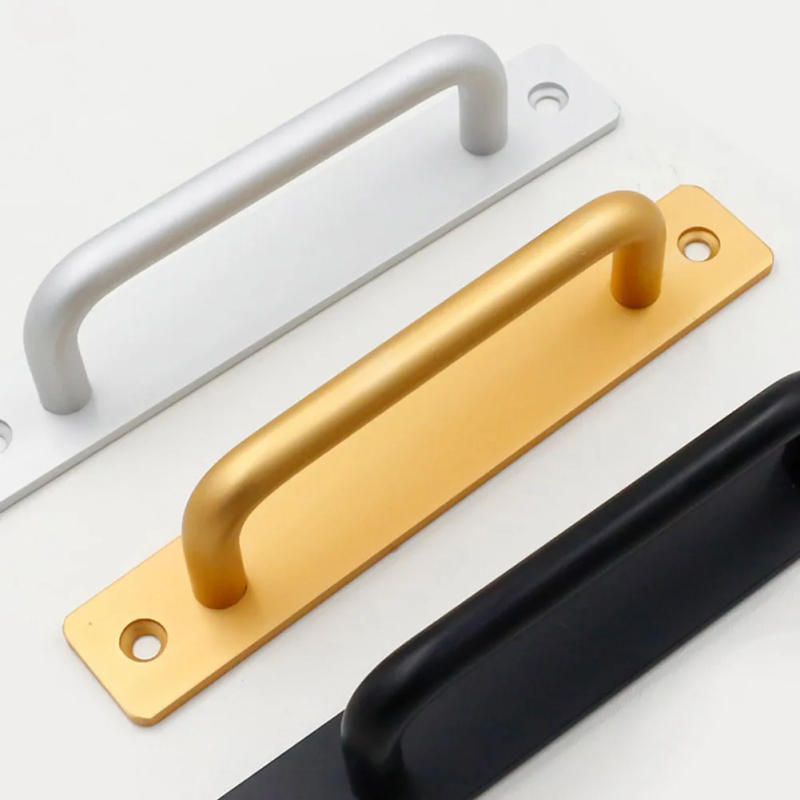 Description Picture 5 of itemSliding Door Handle Aluminum Alloy Pull Push Door Handle For Gate Toilet Door Non Perforated Door Window Handles Wood Doors Grip