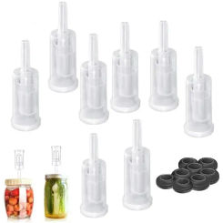 5pcs Simple Airlock Homebrew Air Lock With Silicone Grommets for Brewing Beer Fermentation Wine Making Sauerkraut Kimchi Kombuch