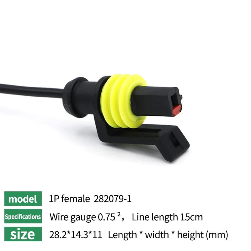 Description Picture 4 of item5/20/100 sets AMP 1P 2P 3P 4P 5P 6P Waterproof Auto Connector Male Female Plug with 15CM 18AWG Wire Cable HID harness for Car