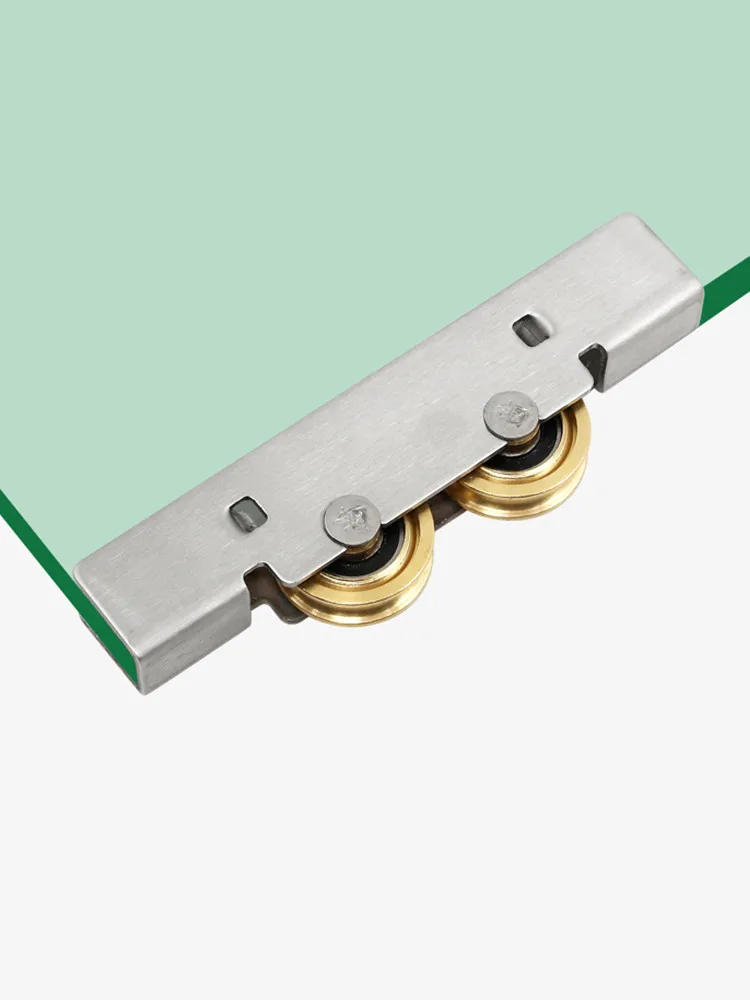 Description Picture 2 of item4pcs/let 10-12mm Sliding Frameless Glass Door Pulley Bathroom Glass Roller Push-pull Window Stainless Steel Groove Wheel
