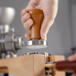 49/51/53/58mm Espresso Coffee Tamper Solid Wood Handle and Stainless Steel Base Detachable Design Powder Hammer Coffee Tool
