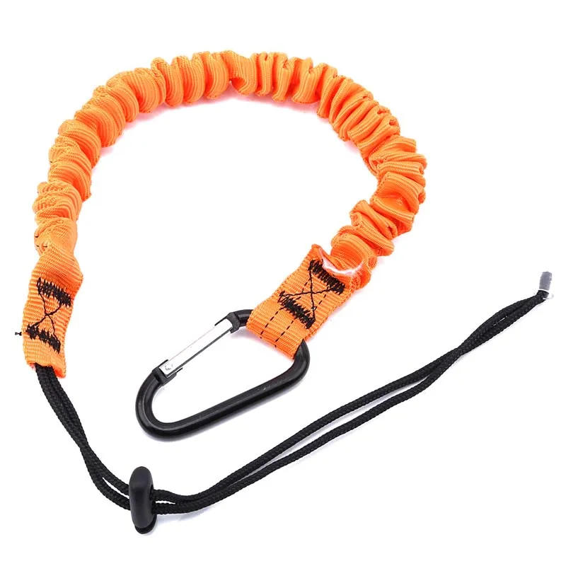 Description Picture 2 of itemSafety Bungee Tether Tool Lanyard With Carabiner Hook Climbing Working Anti-Falling Safety Rope Aerial Work Climbing Accessories