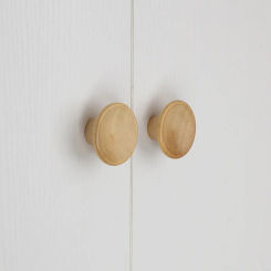 Vintage Wooden Cabinet Dresser Drawer Knobs Single Hole Cupboard Handle with Screw Wardrobe Pulls Handle Furniture Hardware