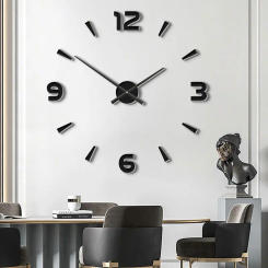 Retro Wall Clock Silent Clocks Aesthetic Wall Watch Interior Elegant Watches Room Ornaments Luxury Home Decoration Accessories