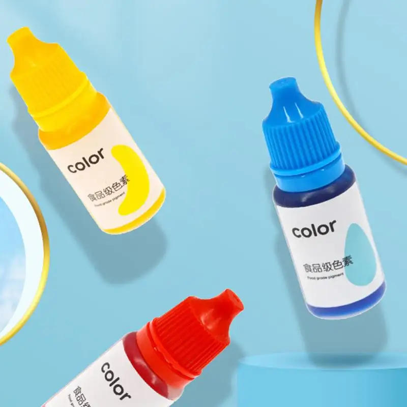 Description Picture 3 of item10ml 5pcs/Set Food Grade Experimental Dyeing Pigment Crystal Colorant Epoxy DIY Candle Soap Coloring Handmade Crafts Pigment