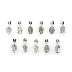 1PC Empty Holy Water Jesus Bottle Glass Religious Cross Bottles Christian Baptism Supplies 22 Types Gold Silver