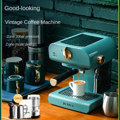 Retro coffee machine home small fully semi-automatic Italian espresso commercial steam milk froth kitchen appliance