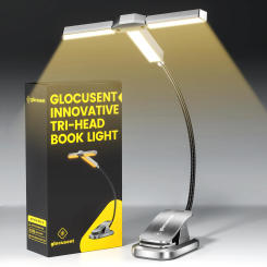 1000mAh Rechargeable Reading Light 22 LED Rotatable Reading Book Light Stepless Dimming Portable Light Book Lamp Mini Desk Lamp