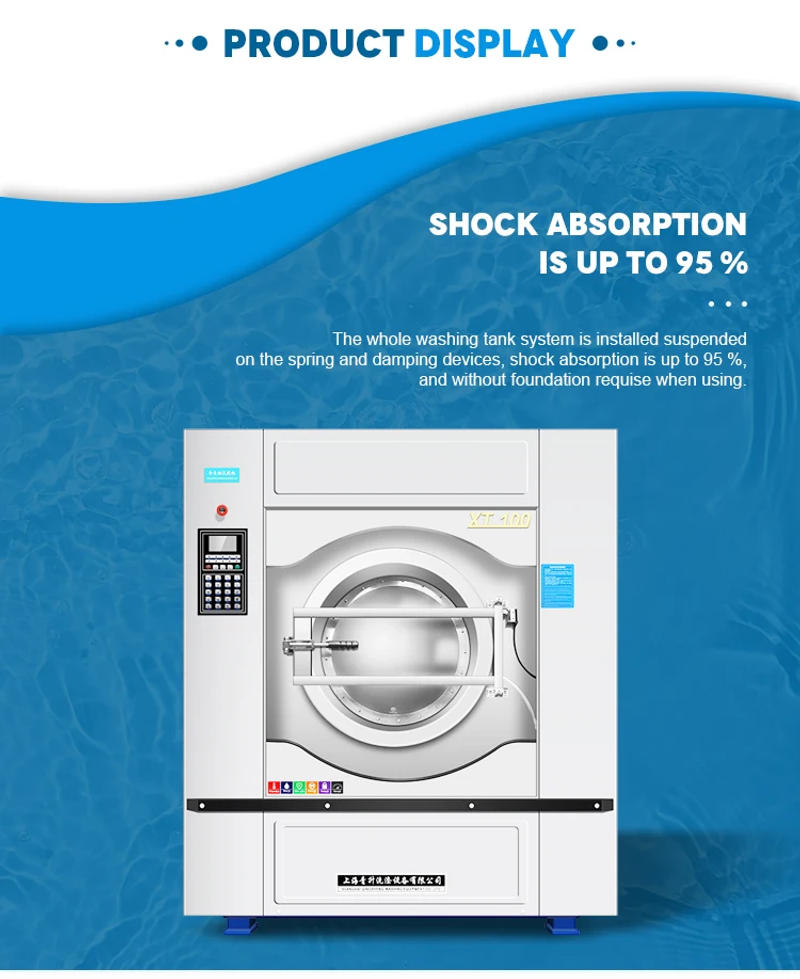 Description Picture 4 of itemFull Auto Commercial Hotel Industrial Washing Machine 100kg Large Capacity Industrial Washing Machines 1780*1800*2200mm