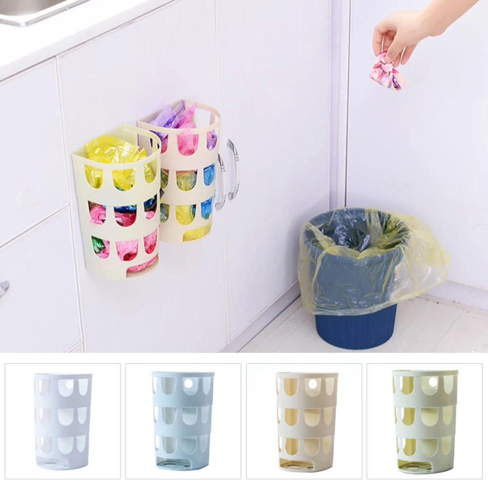 Description Picture 3 of itemNewest Hanging Storage Bag Plastic Bag Holder Wall-Mounted Grocery Bag Dispenser Practical Clutter Boxes Garbage Bag Organizer