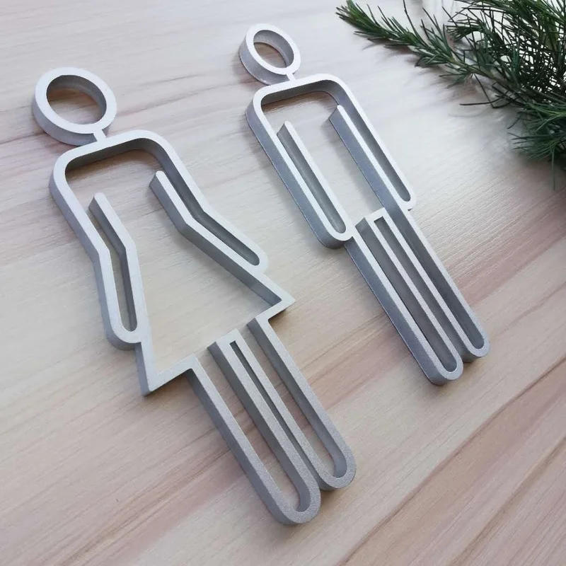 Description Picture 5 of itemToilet Sign Identification Acrylic Word Toilet Sign Toilet Door Guide Plate