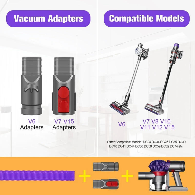 Description Picture 4 of itemDryer Vent Cleaner For Dyson V15 V12 V11 V10 V8 V7 V6 Vacuum Attachment Hose Dryer Lint Remover Kit, 31.8 Inches Hose Durable