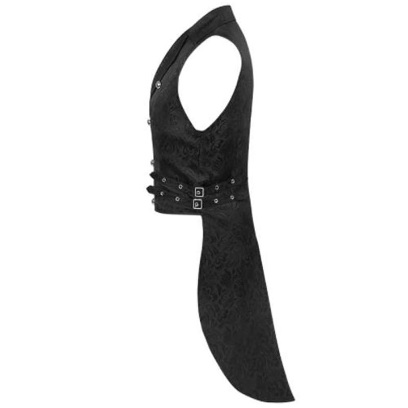 Description Picture 2 of itemTuxedo Vest Waistcoat Victorian Costume Suits Coat Men's Lapel Collar Punk Vintage Double Breasted Jacquard Dinner Tailcoat