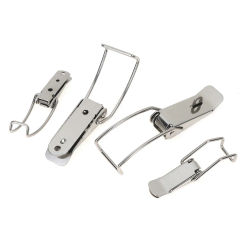 1Pc Hasp Latch Lock Metal Box Locking Long Toggle Catch Buckle Loaded Hinges Furniture Hardware Accessories