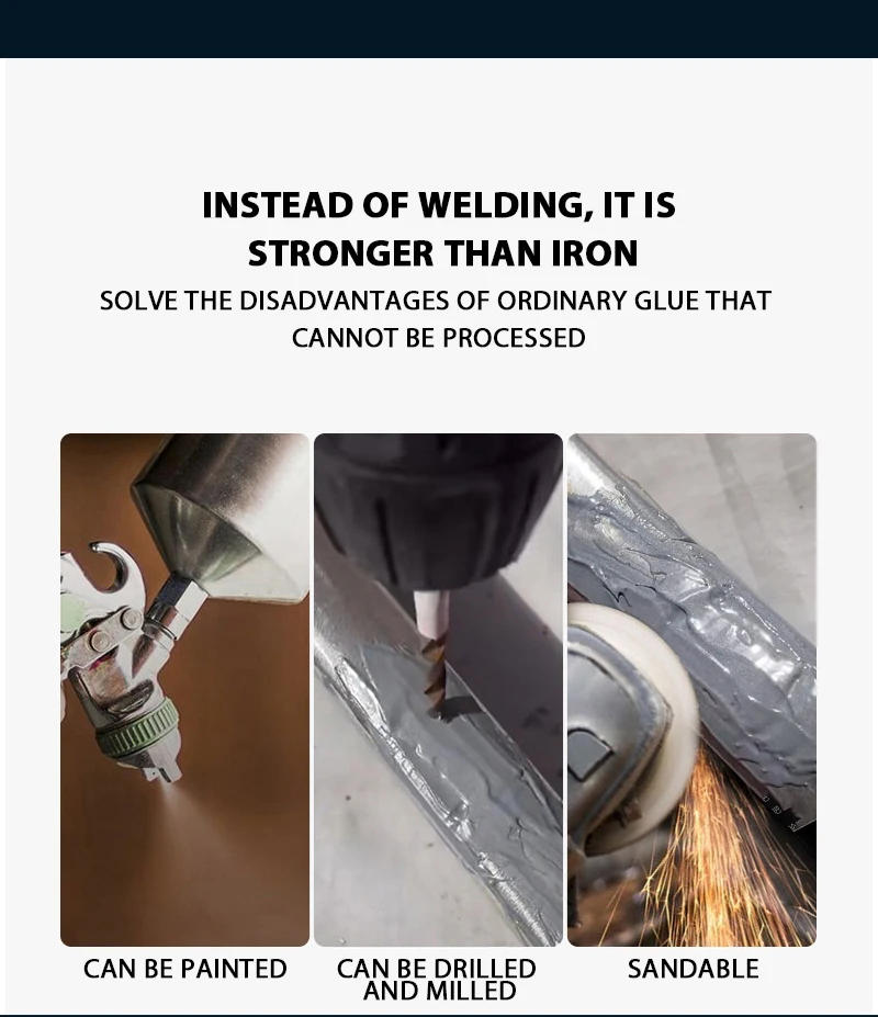 Description Picture 3 of item50/85g A+B Glue Casting Adhesive Industrial Repair Agent Casting Metal Cast Iron Trachoma Stomatal Crackle Welding Glue Caulk