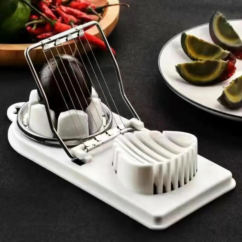 Description Picture 5 of itemMultifunctional Egg Slicers Stainless Steel Slicer Fancy Splitter Egg Cutting Tool Home Two In One Egg Cutter Kitchen Gadgets