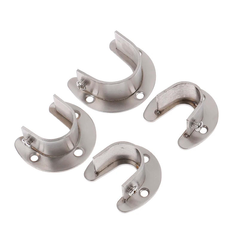 Description Picture 3 of item19/22/25/32mm Wardrobe Bracket Stainless Steel Thickening Rod Socket Open Flange Rod Holder Curtain Clothing Rod Accessory