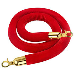 with Hook Concierge Post Lanyard Party Queue Rope 10000X280X280CM Zinc Alloy Velvet Controlling